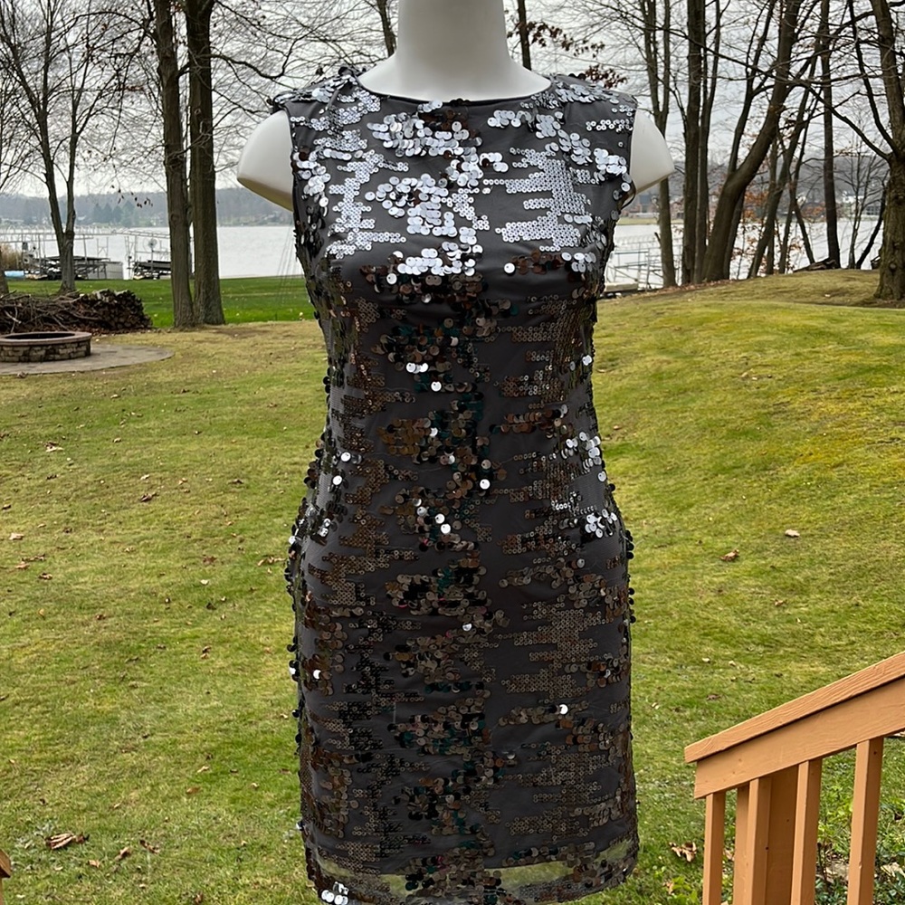 Studio One NY gray sequin dress 4-8P